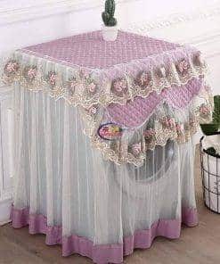 Enfield-bd.com Home & Living Washing Machine Cover Front Loader Lace Ruffles Floral 