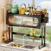 Enfield-bd.com Home & Living Kitchen Shelf Dish Rack with Door Storage – Adjustable Organizer