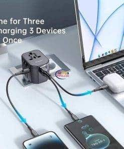 Enfield-bd.com Charger & Adapter Usams Travel Charger US-CC173 T55 12W Black Dual USB Universal