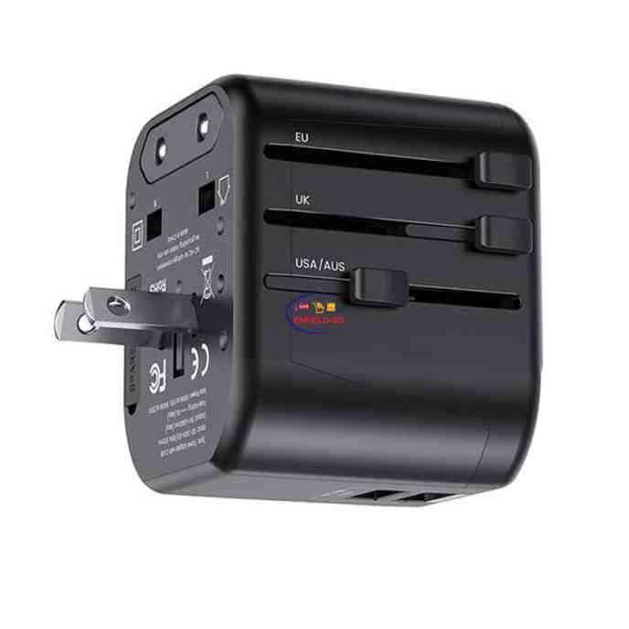 Usams Travel Charger US-CC173 T55 12W Black Dual USB Universal
