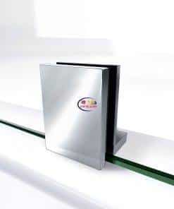 Enfield-bd.com Household Supplies Quatra Plus 34 in. D x 46 in. W x 72 in. H Frameless Hinged Shower Enclosure in Chrome 