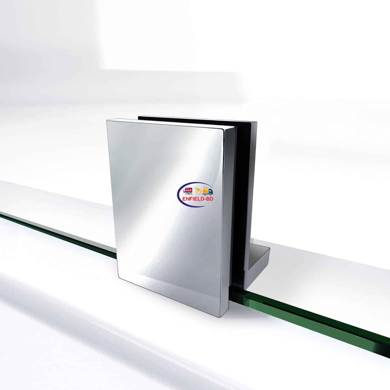 Enfield-bd.com Household Supplies Quatra Plus 34 in. D x 46 in. W x 72 in. H Frameless Hinged Shower Enclosure in Chrome