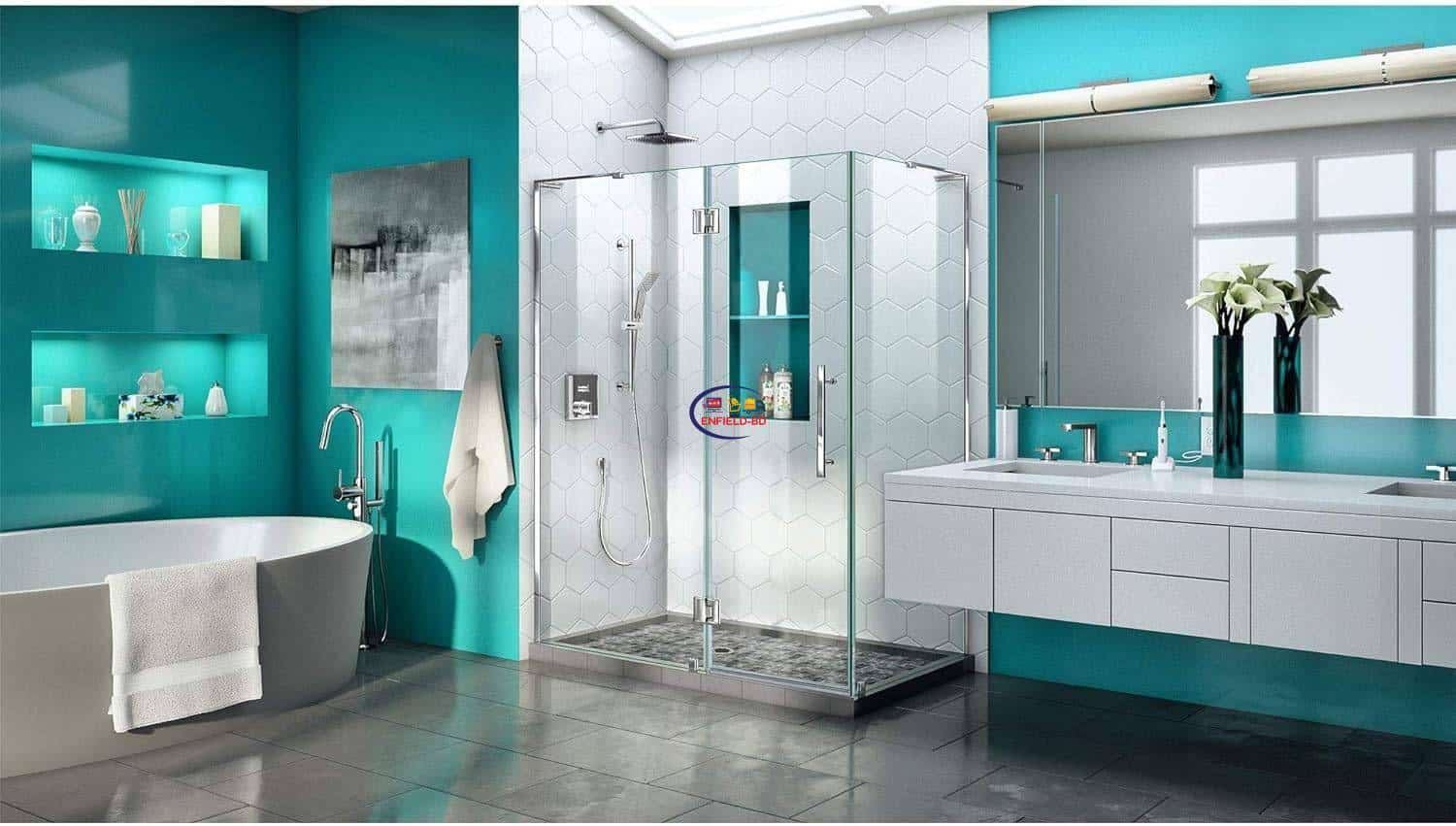 Quatra Plus 34 in. D x 46 in. W x 72 in. H Frameless Hinged Shower Enclosure in Chrome Quatra Plus 34 in. D x 46 in. W x 72 in. H Frameless Hinged Shower Enclosure in Chrome