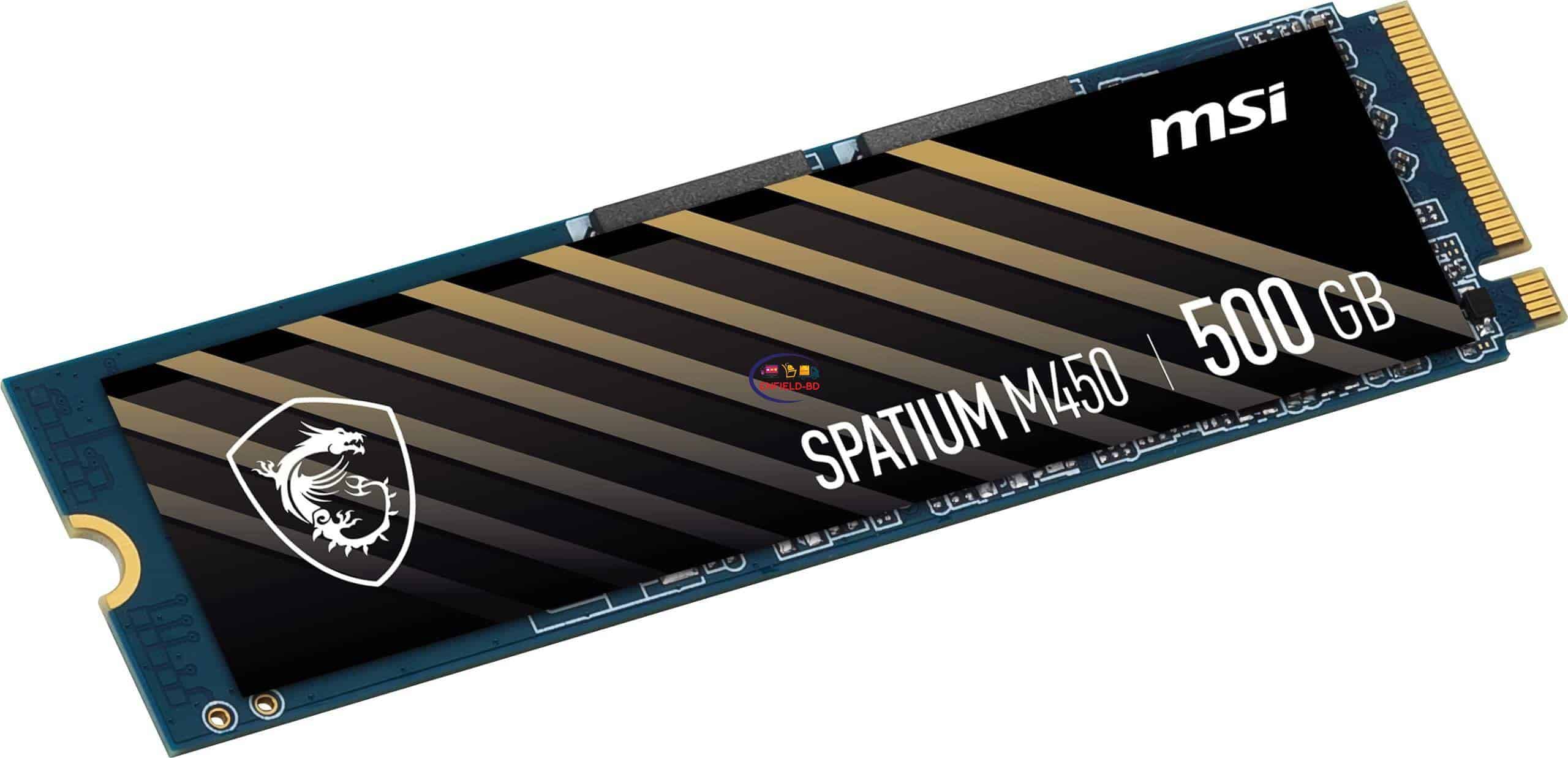 Enfield-bd.com Computer Accessories & Peripherals Original MSI SSD 500GB SPATIUM M450 PCIe 4.0 NVMe M.2