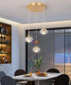 Enfield-bd.com Home & Living Modern Crystal Chandelier Light Living Room 3 Light Led Fixture Adjustable 