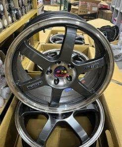 NEW 18″ RAYS JAPAN TE37 DIAMOND DARK GUNMETAL Bike & Car 