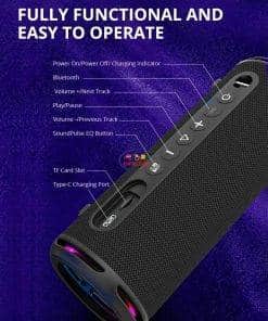 Tronsmart T7 Lite Portable Outdoor Speaker | Black Home Audio 