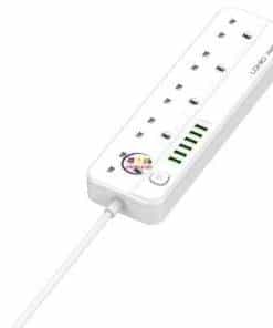 LDNIO 5 AC Outlets UK Power Strip SK5691 Charger & Adapter 