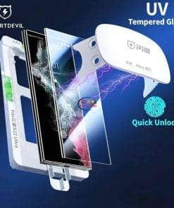 SmartDevil Tempered Glass Protector Full Glue UV Samsung Galaxy S23 Ultra Cases & Screen Protector 