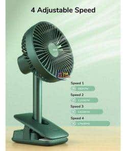 JISULIFE Clip Fan FA13R Auto-Oscillating Smart Watch