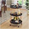 3-Tier End Table Storage Shelf Night Stand Bedside | Black Smart Watch