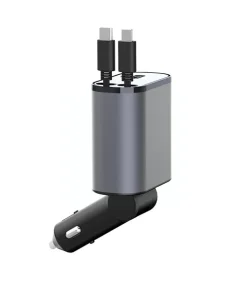 Car Charger 4 In 1 Fast Retractable 120W Super