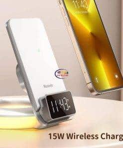Mcdodo Wireless Charger 15WCH-161 Multifunctional Desktop | White Charger & Adapter