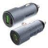 Momax Car Charger 38W Dual-port | Black Gray Charger & Adapter