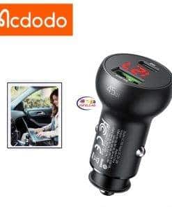 Mcdodo Car Charger 703 PD 45W Digital Display | Black Charger & Adapter