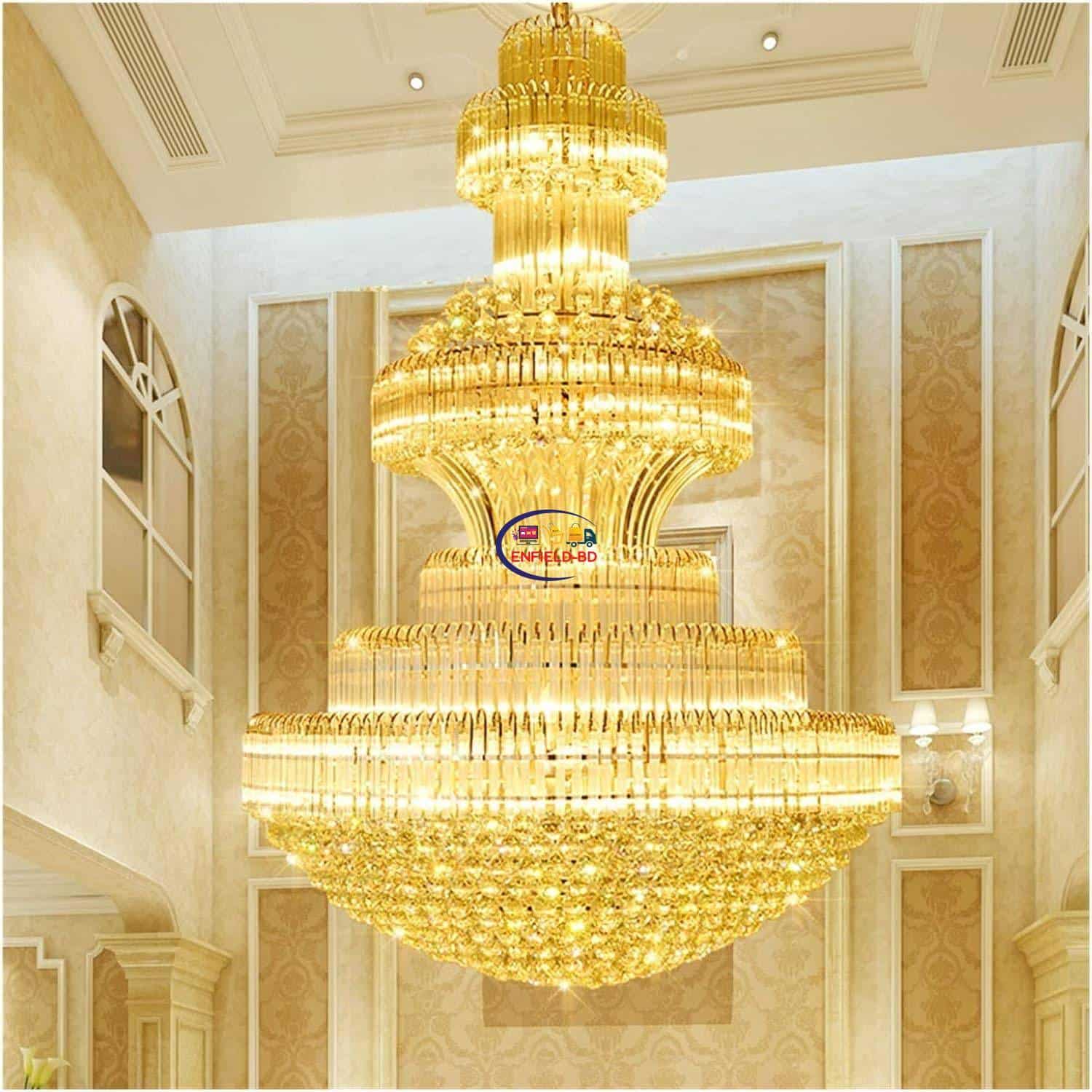 Enfield-bd.com Others Crystal Chandelier Duplex Building European-Style Living Room D1800 H2500 mm