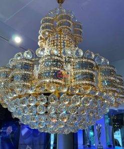 Enfield-bd.com Others Crystal Clear chandelier 15Led bulbs | Gold Color 91405 