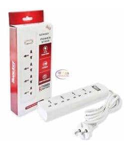 Huntkey SZM401 4 Port Power Strip Socket 2Core Cable | White Power Strips 