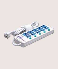 Maxline ML-825-5M 10 Port Socket Power-Strip Multi Extension | White Power Strips 