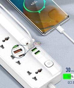 LDNIO SC5415 5 AC Universal Power Strip | White Power Strips