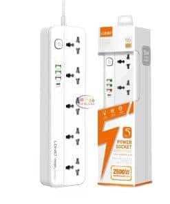 LDNIO SC5415 5 AC Universal Power Strip | White Power Strips 