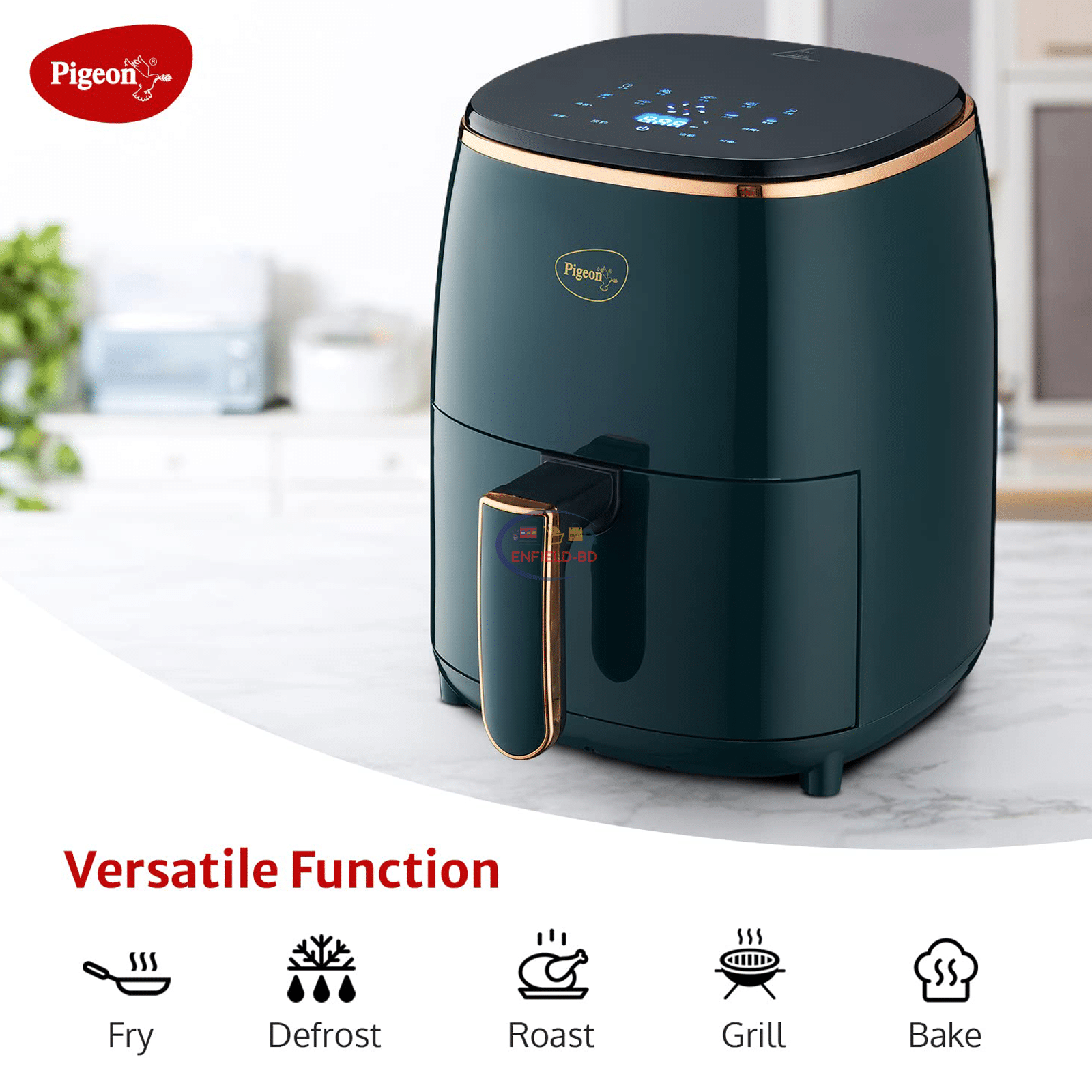 Pigeon Healthifry Air Fryer 4.2L 1200 Watt Digital Air Circulation | Green Kitchen & Dining