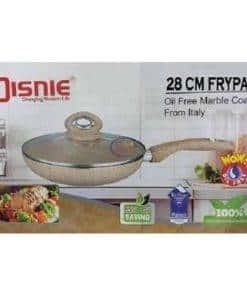 Disnie Frypan 24cm Marble Coating Nonstick | Cover Brown Kitchen & Dining 