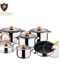 Kaisa Villa Stainless Steel 12pcs Cookware Set KV-1004 Smart Watch