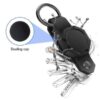 Apple Airtags Keychain Silicone Case Waterproof Holder Anti-lost Ring | Black Others