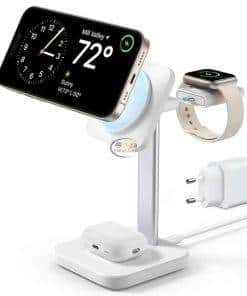 ESR HaloLock 3-in-1 Watch Wireless Charging Set -US Plug | White Smart Watch