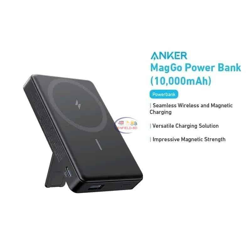 Anker MagGo 333 10000mAh Magsafe Power Bank Foldable Stand | Black Anker MagGo 333 10000mAh Magsafe Power Bank Foldable Stand | Black