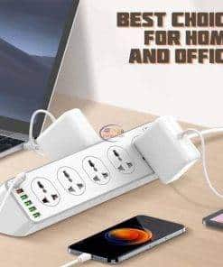 LDNIO SC10610 30W 6-Port USB Charger Power Strip | White Power Strips 