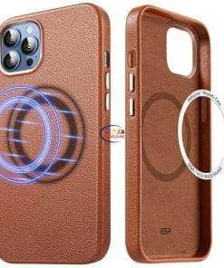 ESR iPhone 13 Pro Max Case Metro Premium Leather Cases & Screen Protector 