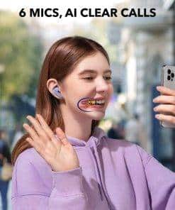 ANKER Soundcore P40i Smart Noise Cancelling Wireless Earbuds | Purple Earphones / Headset 