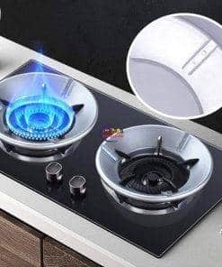 Kresal Energy Saving Gas Stove Cover 4 pice set | Silver Kitchen & Dining 
