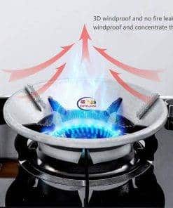 Kresal Energy Saving Gas Stove Cover 4 pice set | Silver Kitchen & Dining 