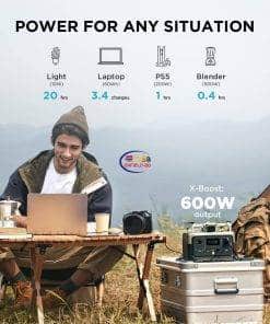 EF ECOFLOW Portable Power Station RIVER 2 256Wh | Black Power Strips 