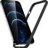 ESR Silicone Bumper Case Compatible iPhone 12/12 Pro Raised Edge| Black Cases & Screen Protector