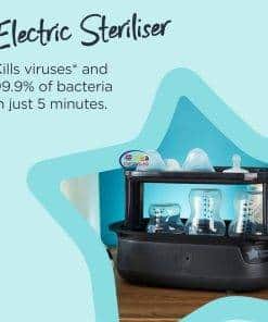 Tommee Tippee Steriliser Warmer and 8x Bottles Complete Feeding Set | Black Others