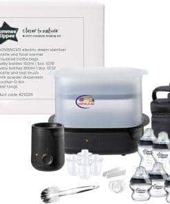 Tommee Tippee Steriliser Warmer and 8x Bottles Complete Feeding Set | Black Others