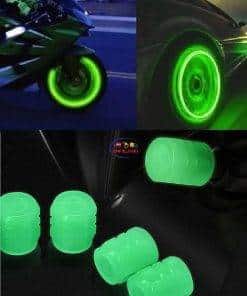 STUPA Car/Bike Wheel Tire Rim Air Valve Cap 4pcs | Green Others 