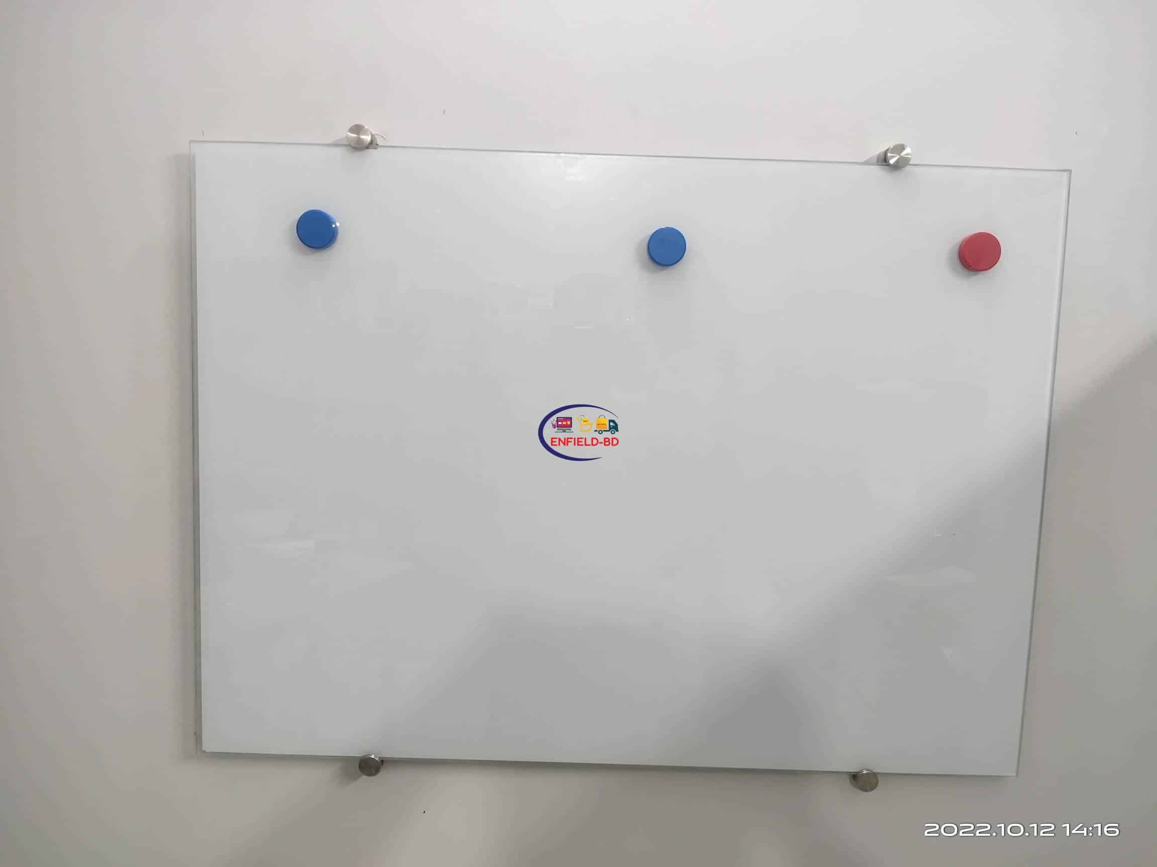 3 × 8.5 Feet Magnetic Glass Whiteboard Ultra White Frameless Dry-Erase with installation Magnetic Glass Whiteboard