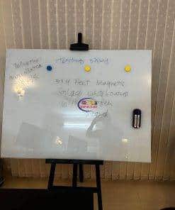 4 × 5 Feet Magnetic Glass Whiteboard Ultra White Frameless Dry-Erase with installation Magnetic Glass Whiteboard 