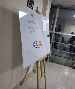 4 × 7.5 Feet Magnetic Glass Whiteboard Ultra White Frameless Dry-Erase with installation Magnetic Glass Whiteboard