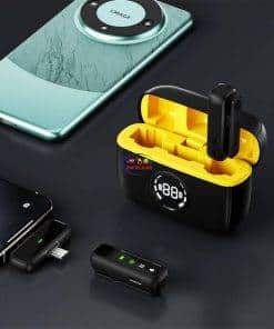 WIWU Wi-WM003 Duo Wireless Mini Microphone | Black Gadget