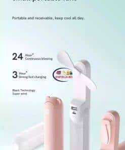 JISULIFE F8X Mini Fan Portable New Upgrade Version | Pink Personal Care