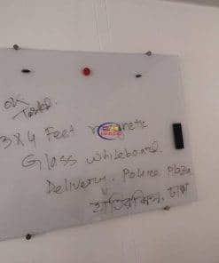 5.5 × 2 Feet Magnetic Glass Whiteboard Ultra White Frameless Dry-Erase with installation Magnetic Glass Whiteboard