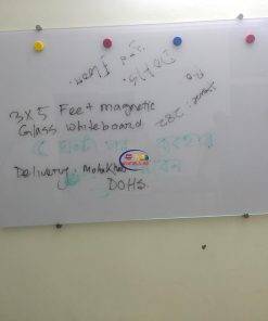 6 × 4 Feet Magnetic Glass Whiteboard Ultra White Frameless Dry-Erase with installation Smart Watch