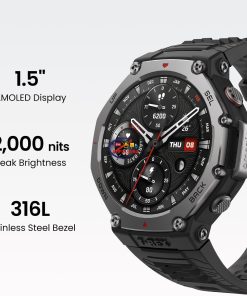 eNField-BD.COM Amazfit T-Rex 3 Smart Watch | Onyx Black Smart Watch  