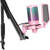 eNField-BD.COM FIFINE Gaming PC USB Microphone A6T RGB USB Condenser With Boom Arm | Pink Others